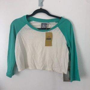 Jungmaven Stones Cropped 3/4 Sleeve Raglan